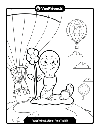 Tough To Beat A Worm From The Dirt Coloring Page