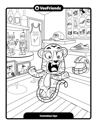 Tremendous Tiger Coloring Page