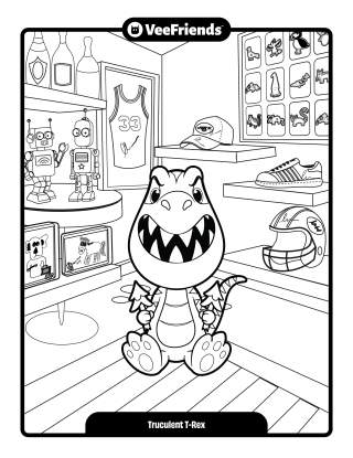 Truculent T-Rex Coloring Page