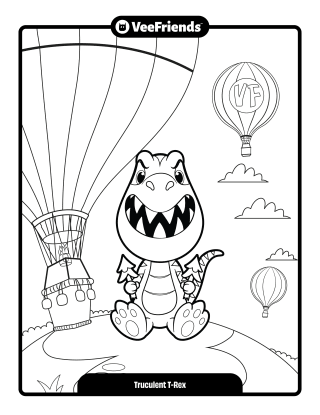 Truculent T-Rex Coloring Page