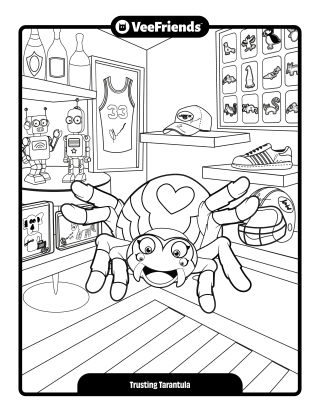 Trusting Tarantula Coloring Page