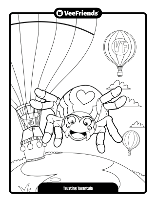 Trusting Tarantula Coloring Page