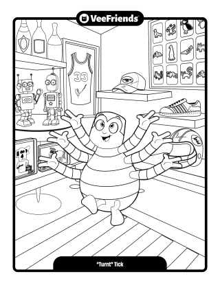 'Turnt' Tick Coloring Page