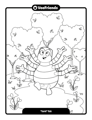 'Turnt' Tick Coloring Page