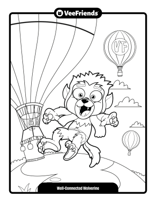 Well-Connected Werewolf Coloring Page