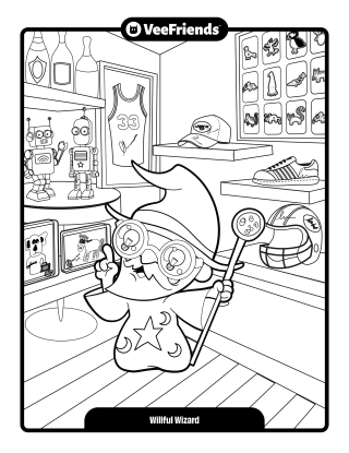 Willful Wizard Coloring Page
