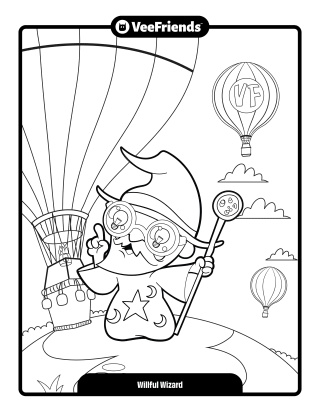 Willful Wizard Coloring Page