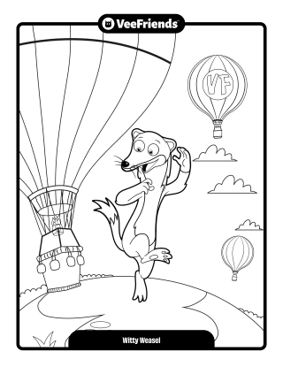 Witty Weasel Coloring Page