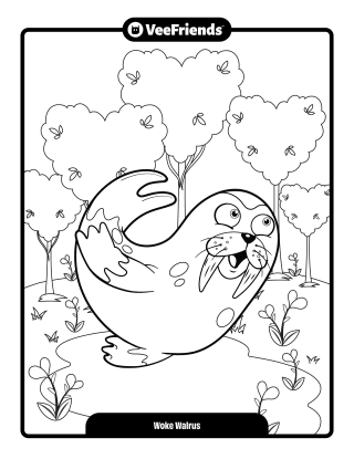 Woke Walrus Coloring Page