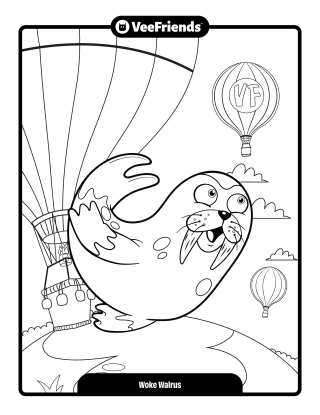 Woke Walrus Coloring Page