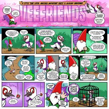 Knowing Gnome and Curious Crane Have a Conversation