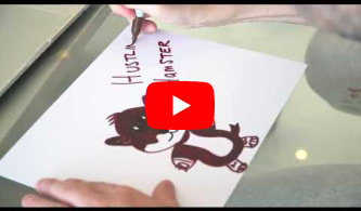 Hustling Hamster original drawing